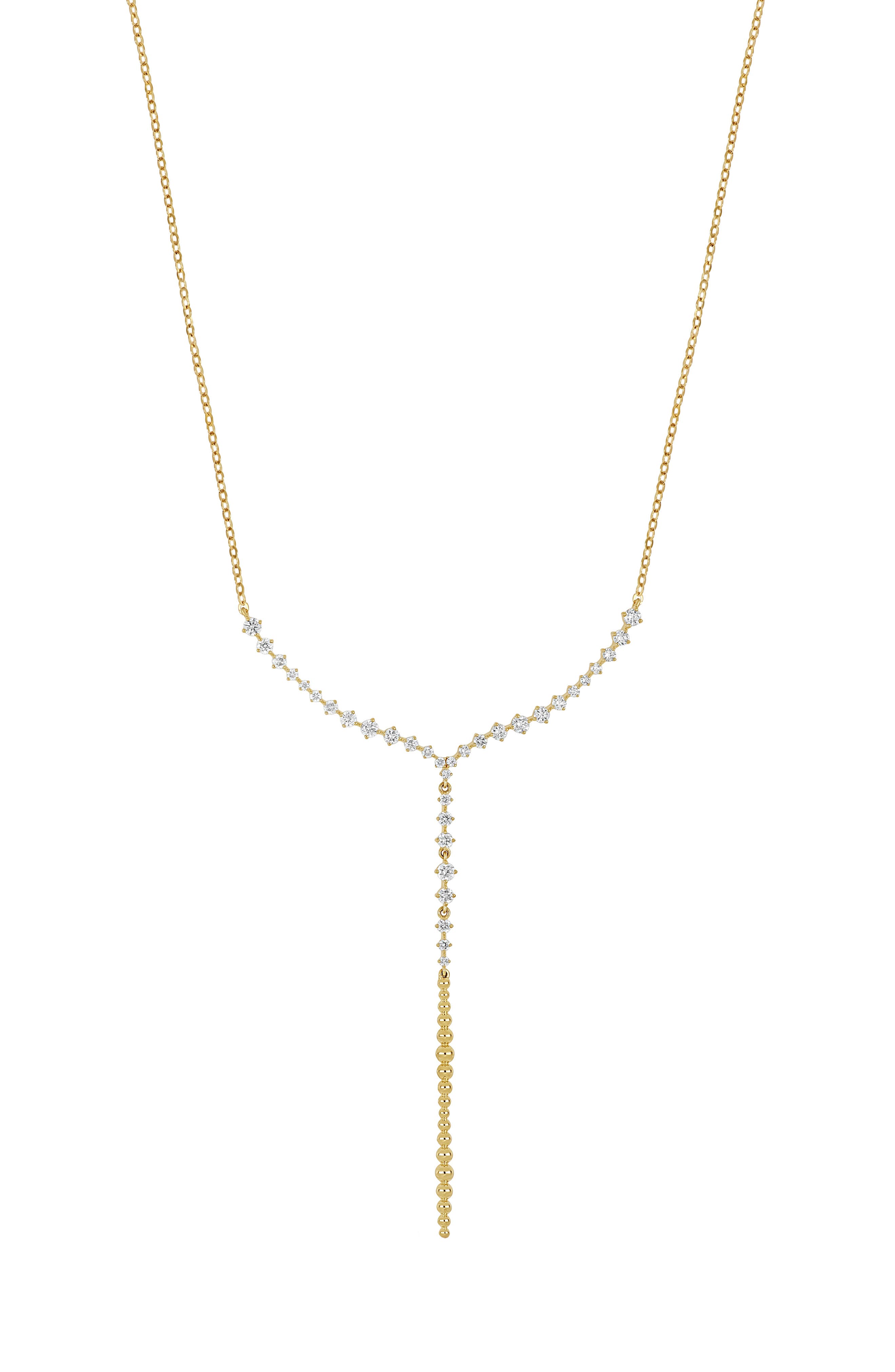 Mykonos 18k Gold Diamond Y-Necklace