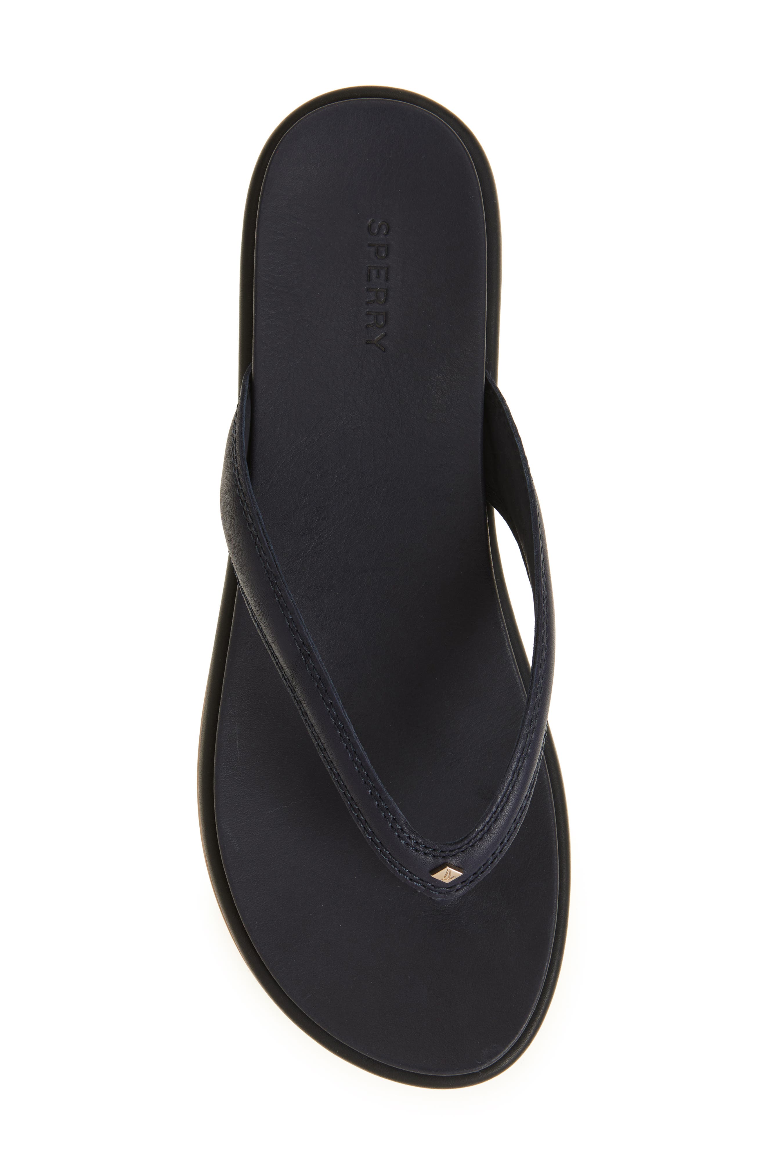 Isla Flip Flop, Alternate, color, PEACOAT LEATHER SMOOTH