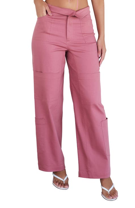 Cause Of Me Cargo Pants Pink - Incredibly Well Fitting 100% Cotton Polyester Blend No Stretch main image 1