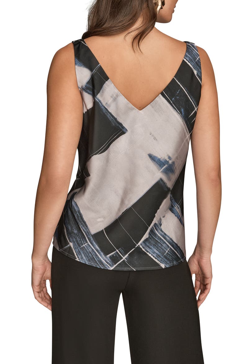 Mixed Print Twist Shoulder Tank, Alternate, color, VAPOR MULTI
