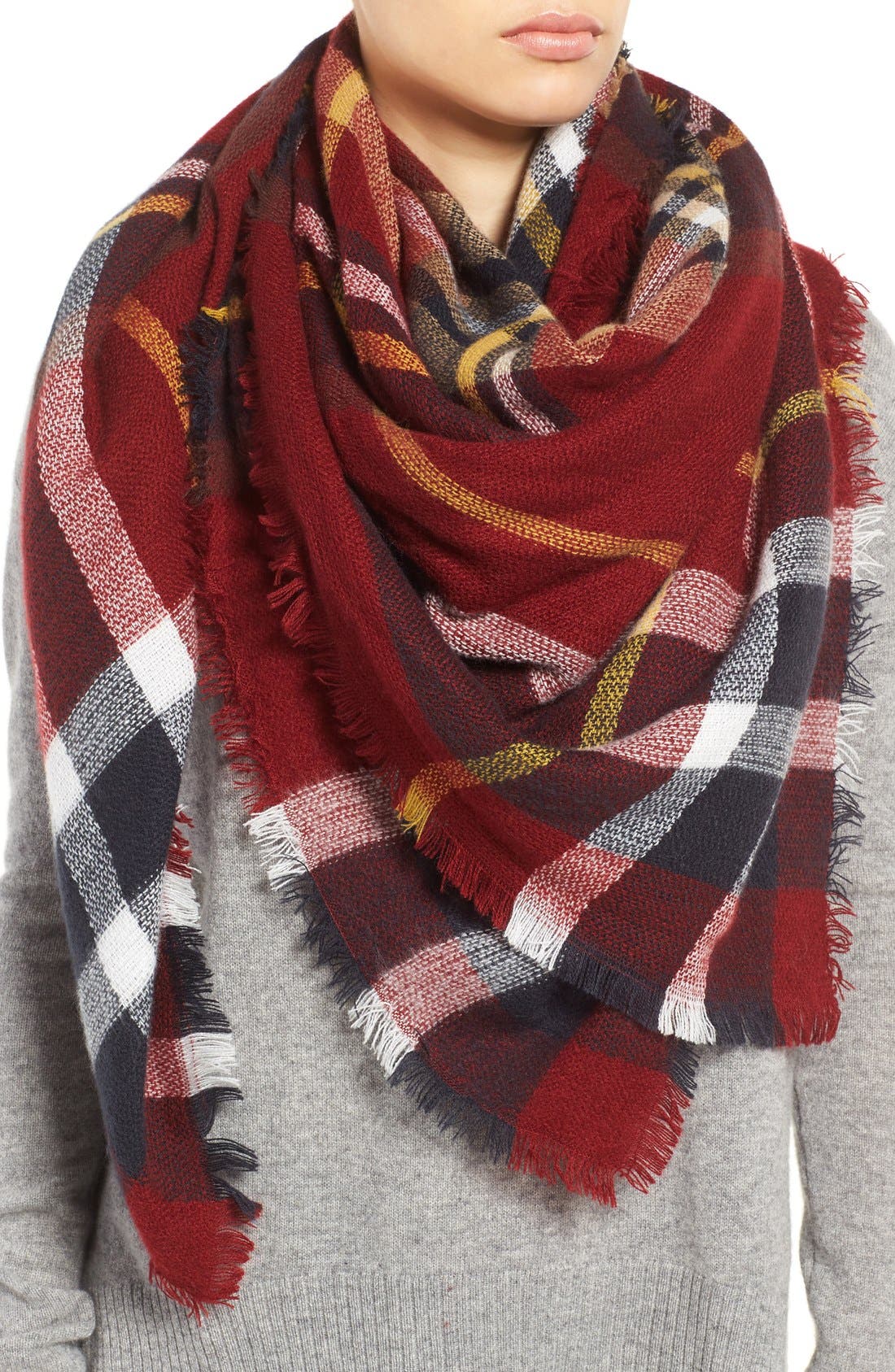 La Fiorentina Oversize Plaid Scarf