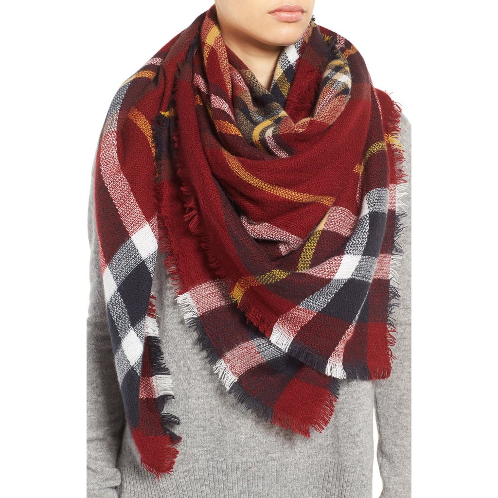 La Fiorentina Oversize Plaid Scarf In Multi