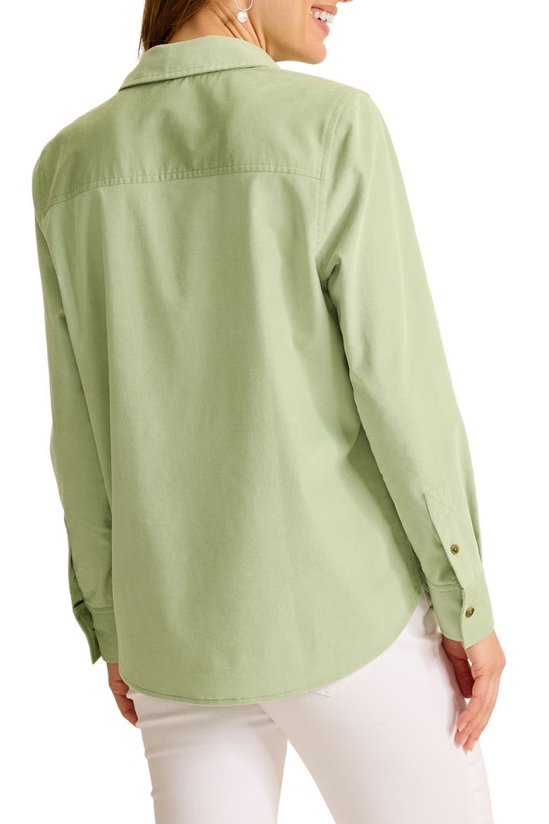 Costa Relaxed Fit Stretch Cotton Corduroy Button-Up Shirt, Alternate, color, HUSHED PINE
