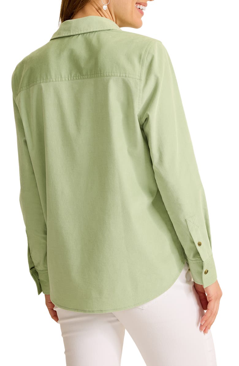 Tommy Bahama Costa Relaxed Fit Stretch Cotton Corduroy Button-Up Shirt, Alternate, color, Hushed Pine