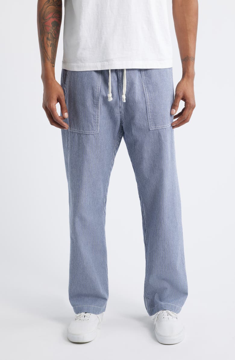 Service Works Hickory Stripe Organic Cotton Chef Pants, Main, color, Hickory