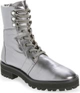 Stuart Weitzman Pearly Lace-Up Lug Sole Bootie