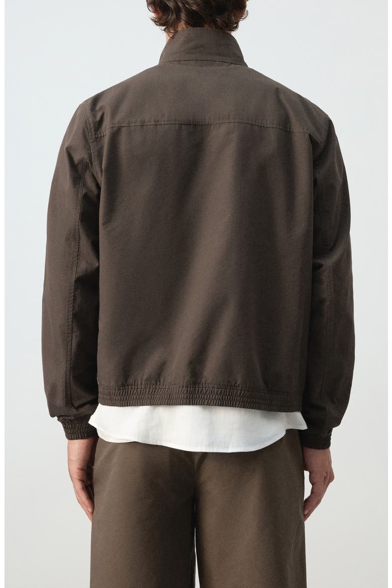 Straight Cotton Blend Jacket, Alternate, color, BROWN