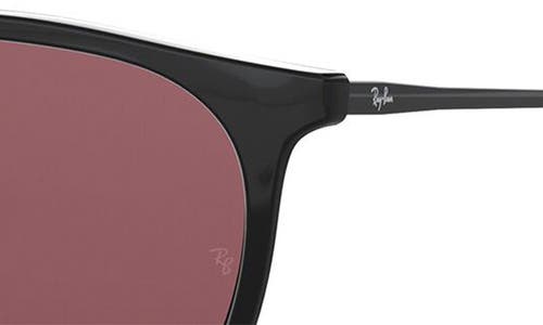 Ray Ban Ray-ban 54mm Polarized Gradient Round Sunglasses In Black/purple
