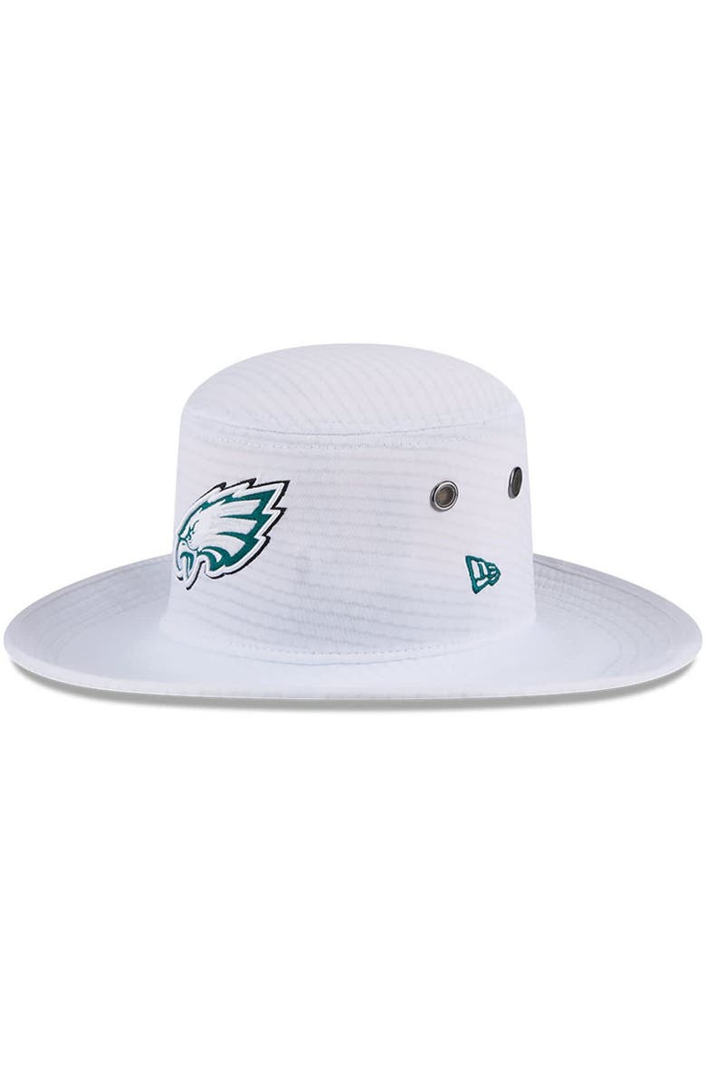 New Era Men's New Era White Philadelphia Eagles 2024 NFL Training Camp Panama Bucket Hat, Main, color, White