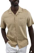 JACHS Suffolk Linen Blend Camp Shirt