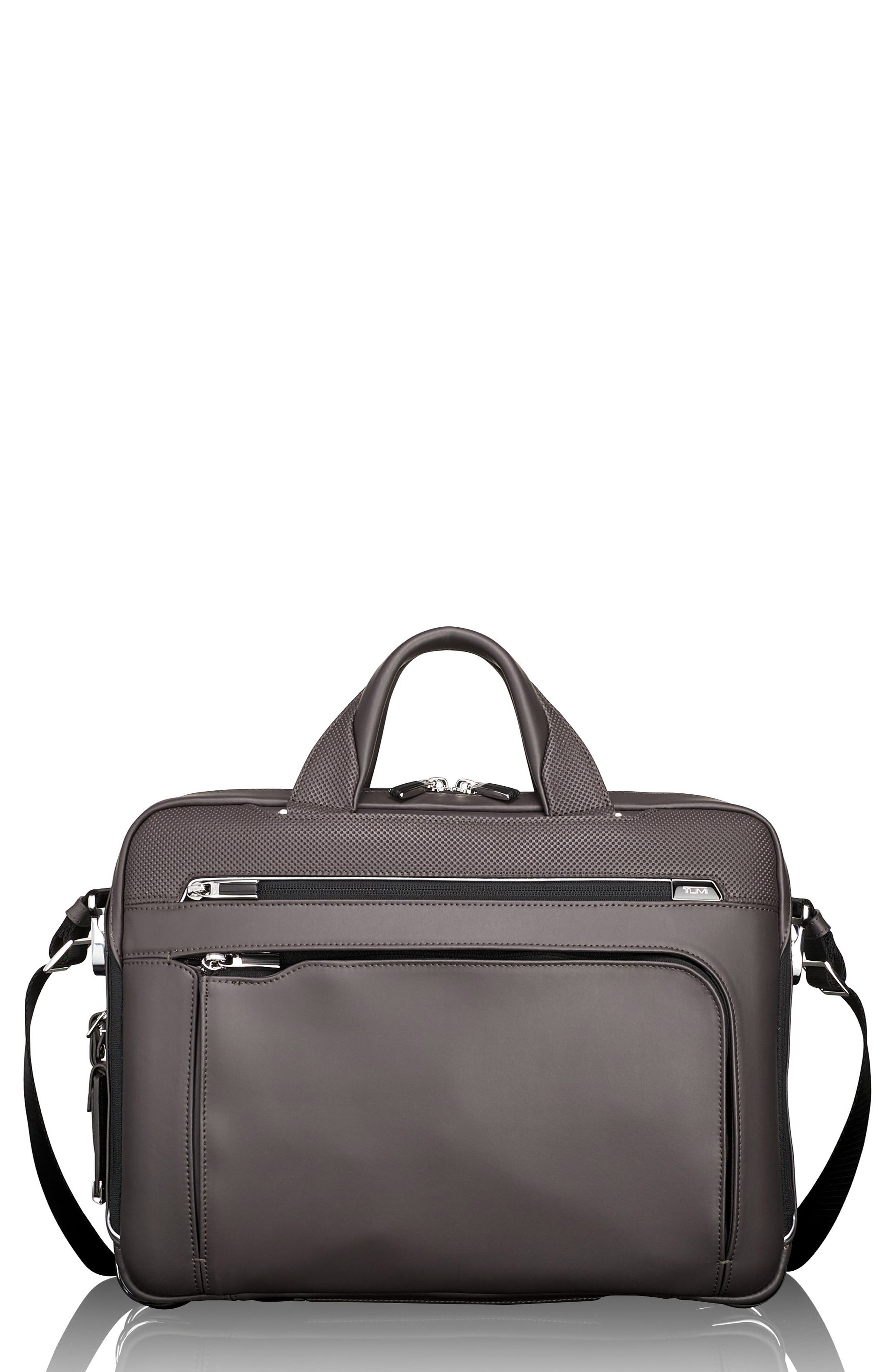 Tumi Arrivé - Sawyer Leather Briefcase, Main, color, 