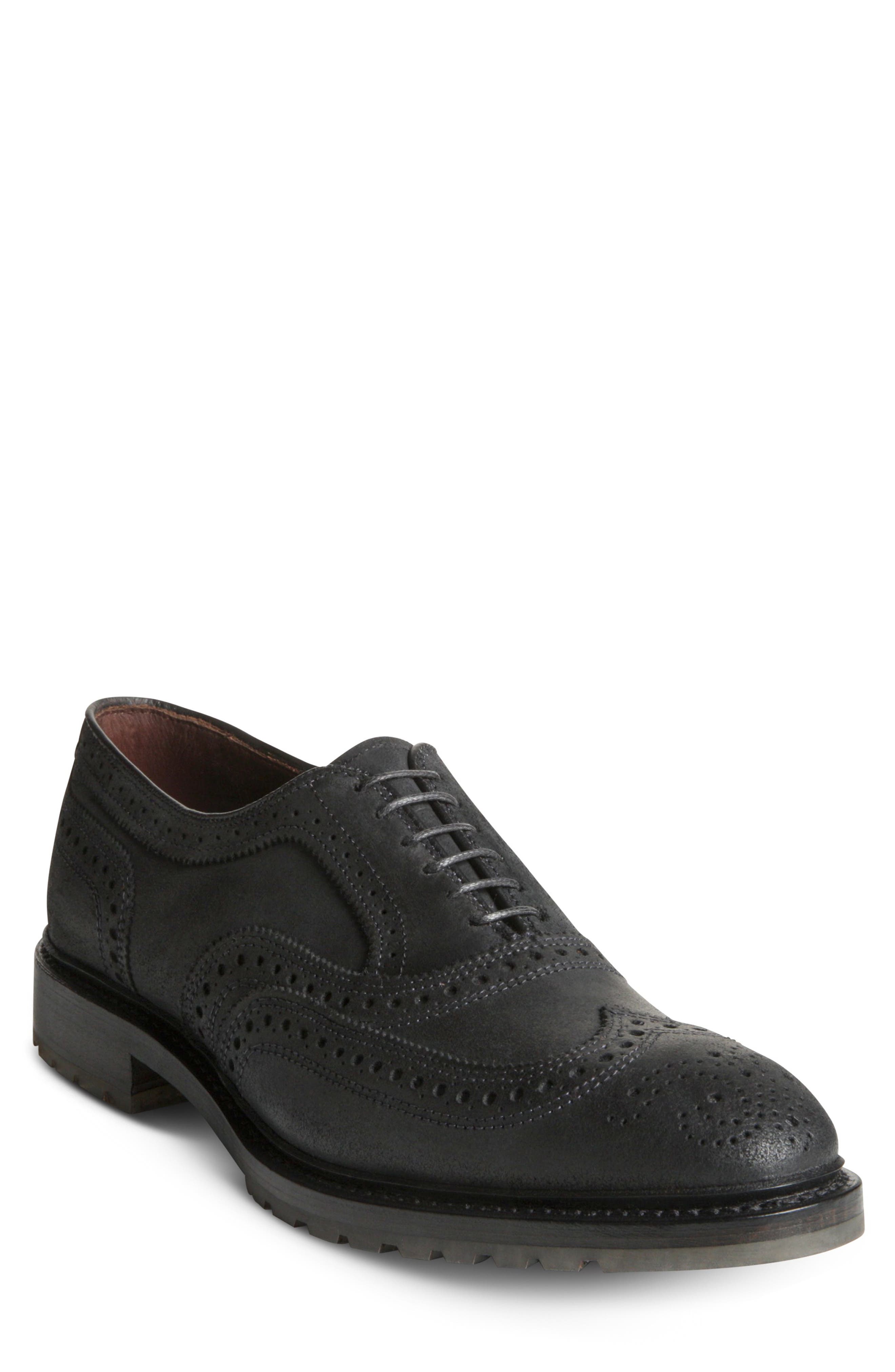 McTavish Lugged Wingtip, Main, color, BLACK