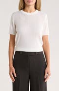 Calvin Klein Rib Short Sleeve Sweater