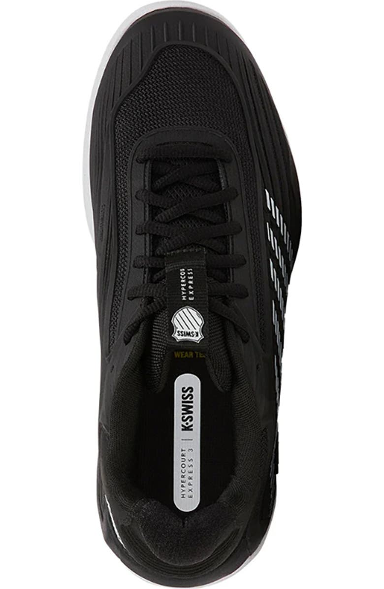 K-Swiss Hypercourt Express 3 Mens Tennis Shoes, Alternate, color, Black/White