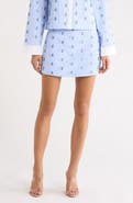 MAUDE CLUB Spencer Beaded Striped Skort