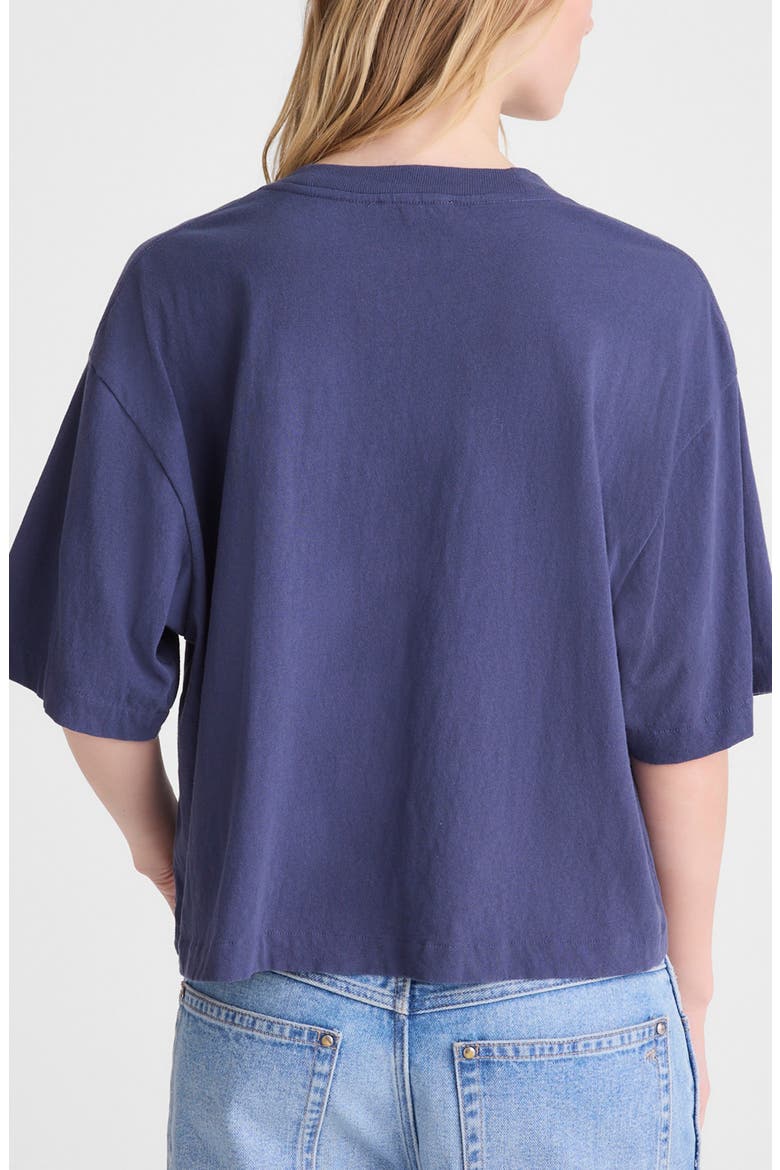 The Boxy Jersey Crop T-Shirt, Alternate, color, PETROL NAVY