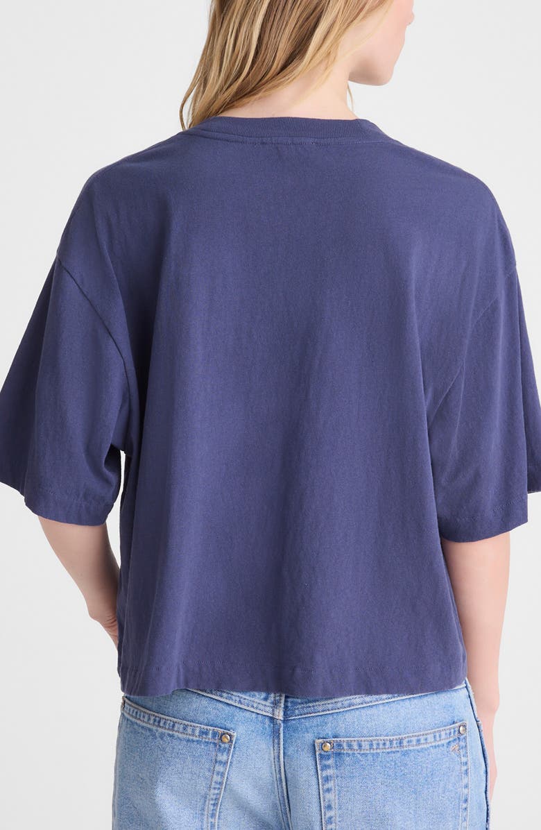 Madewell The Boxy Jersey Crop T-Shirt, Alternate, color, Petrol Navy