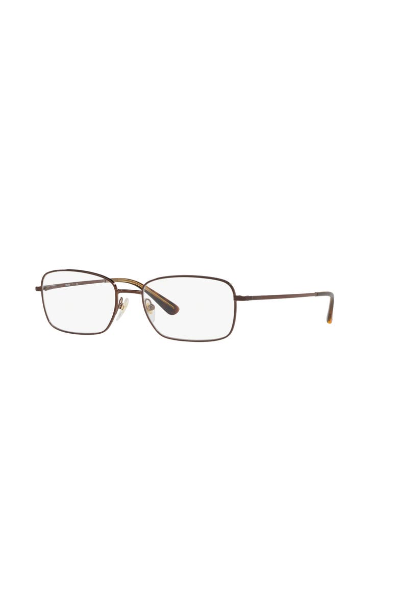 54mm Rectangle optical glasses, Main, color, Brown