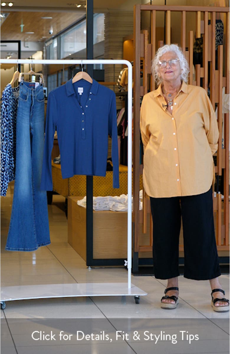 Perfect Knit Rib Long Sleeve Polo, sales video thumbnail