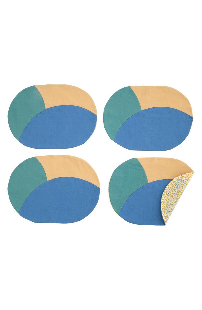Kaplan Early Learning Company Double-Sided Placemats - Set of 4, Main, color, Multicolored