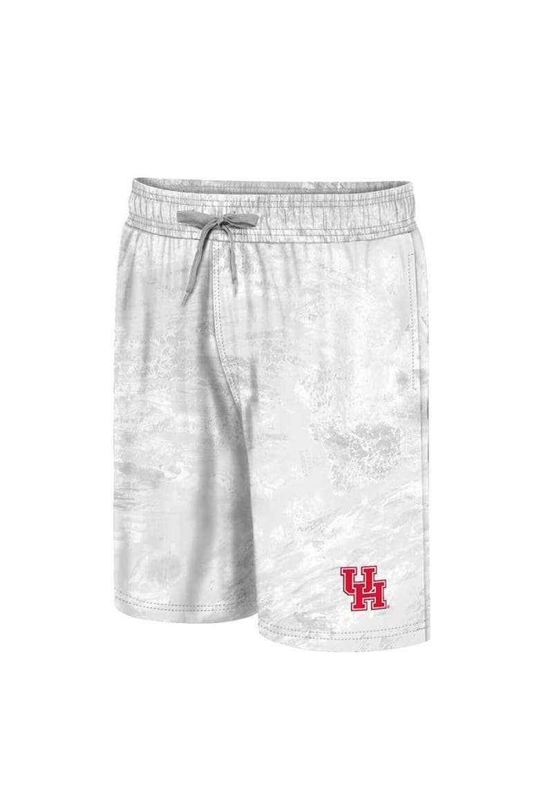 Men's Colosseum White Houston Cougars Realtree Aspect Ohana Swim Shorts, Alternate, color, White