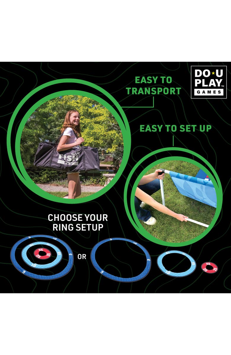 Do-U-Play Fish Fly Yard Game, Launch The Ball Off The Ramp, Family Game, Alternate, color, Multicolored