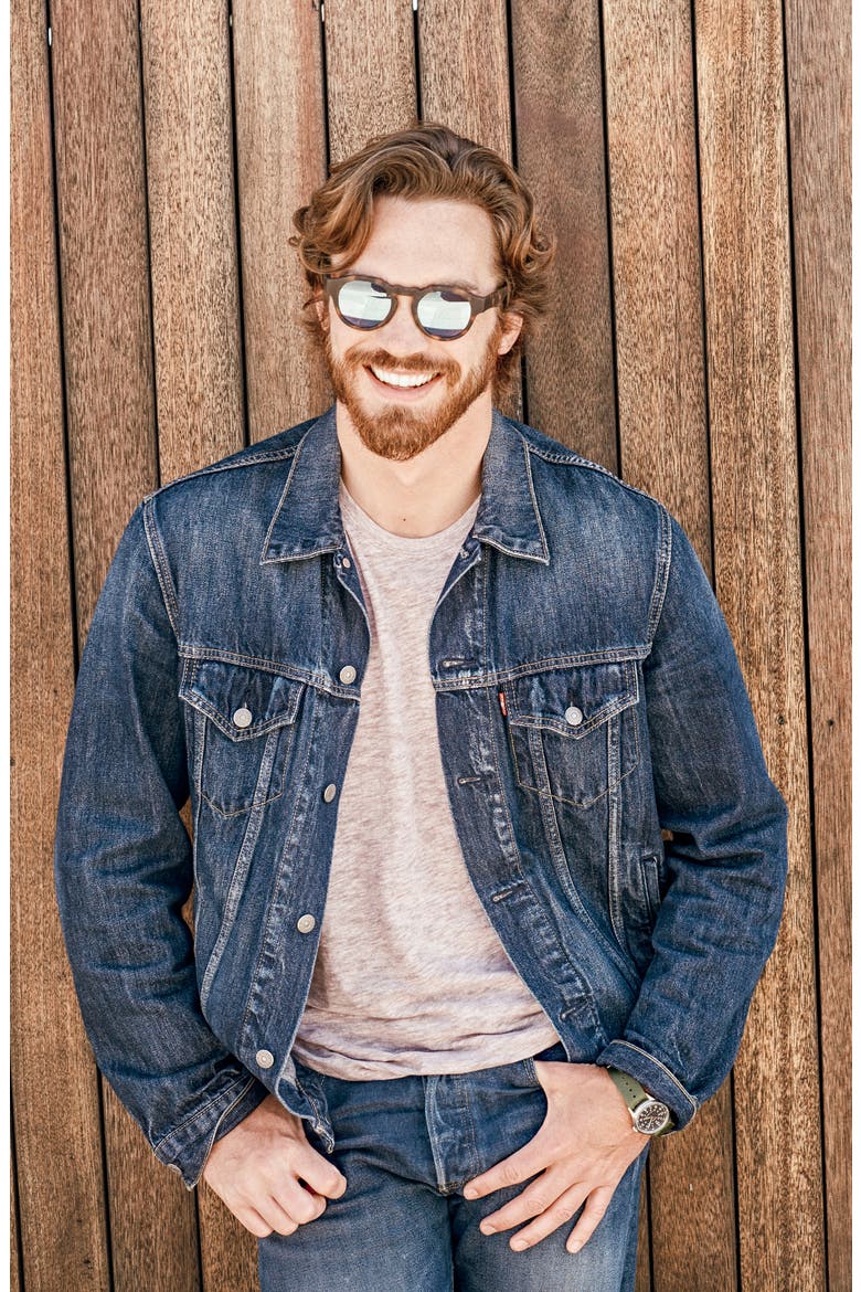 Bryton 48mm Sunglasses, Alternate, color, BLONDE TORTOISE