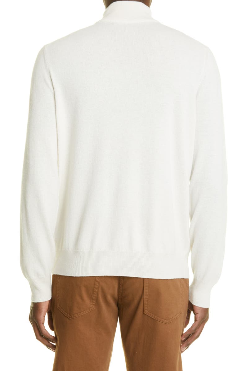 ZEGNA Quarter Zip Cashmere Pullover, Alternate, color, Natural Solid