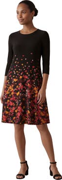 Jessica London Stretch Knit Three Quarter Sleeve T Shirt Dress