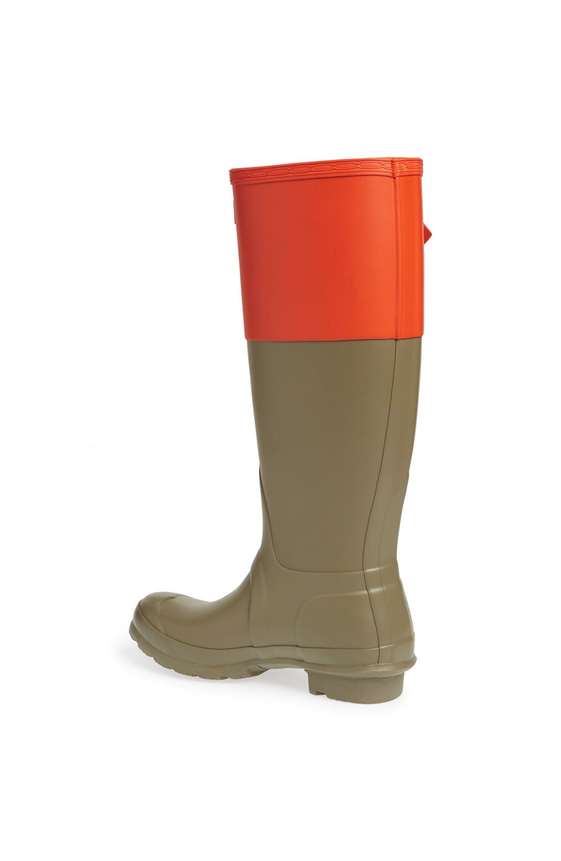 'Original Colorblock' Rain Boot, Alternate, color, OLIVE/ CLEMENTINE