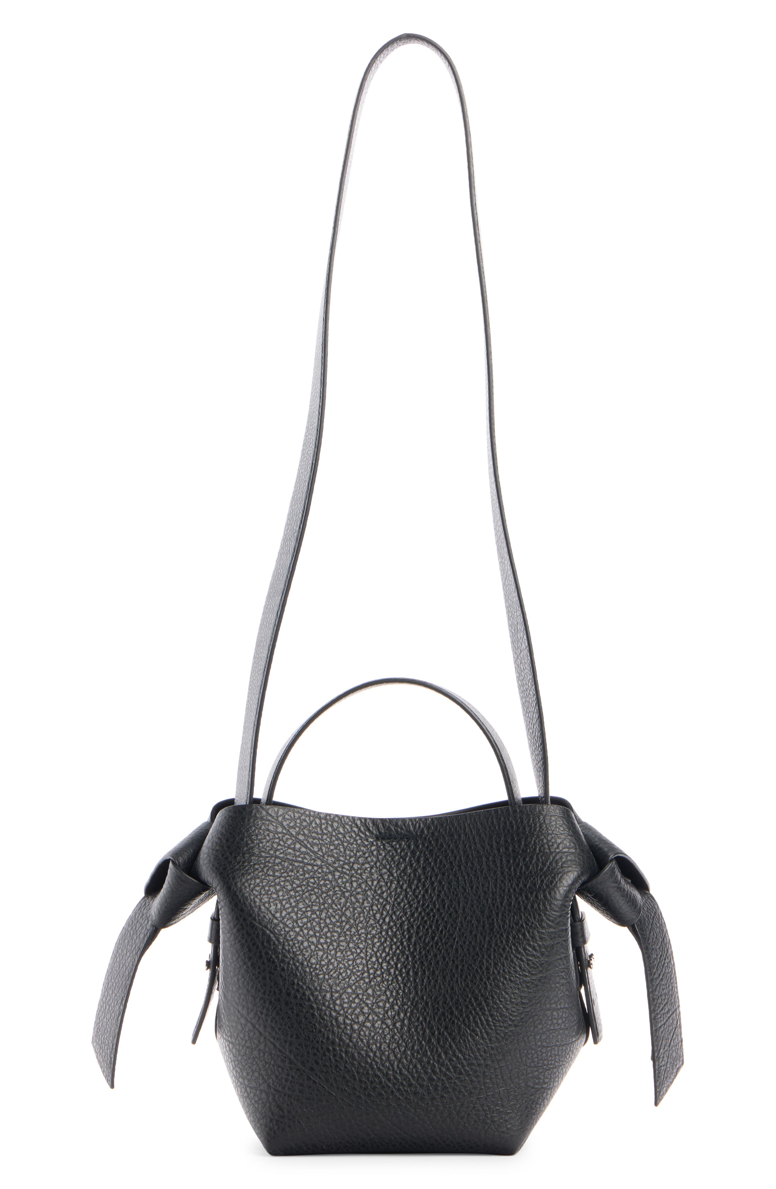 Acne Studios Mini Musubi Leather Shoulder Bag, Alternate, color, 