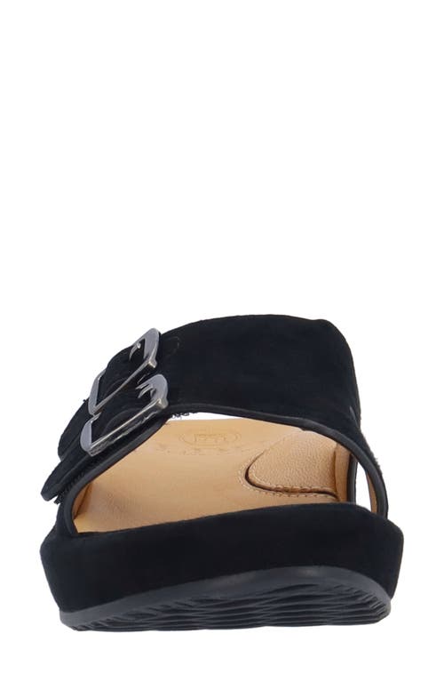 L'amour Des Pieds Careena Wedge Slide Sandal In Black