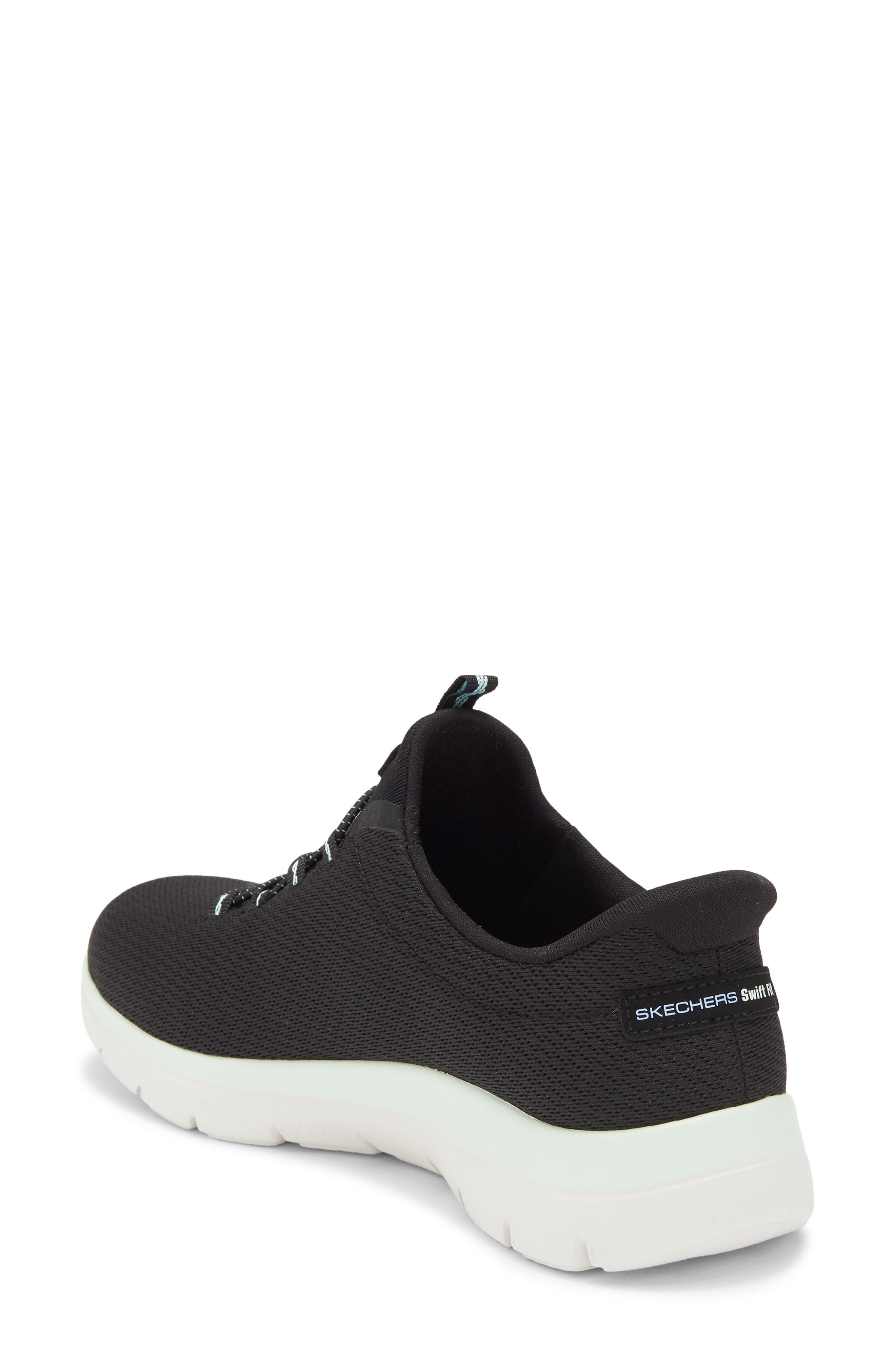 SKECHERS Summits Swift Step Sneaker, Alternate, color, Black/ Teal