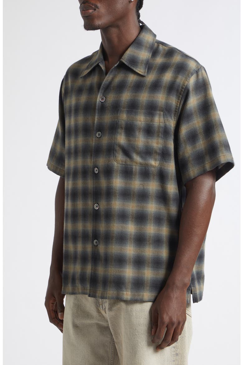 Every Check Short Sleeve Cotton & Wool Button-Up Shirt, Alternate, color, YUKON CHECK