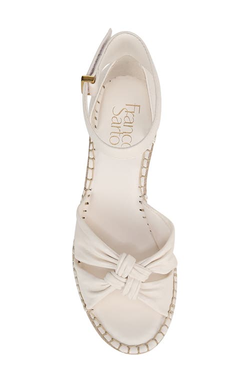 Franco Sarto Clementine Ankle Strap Platform Wedge Sandal In White