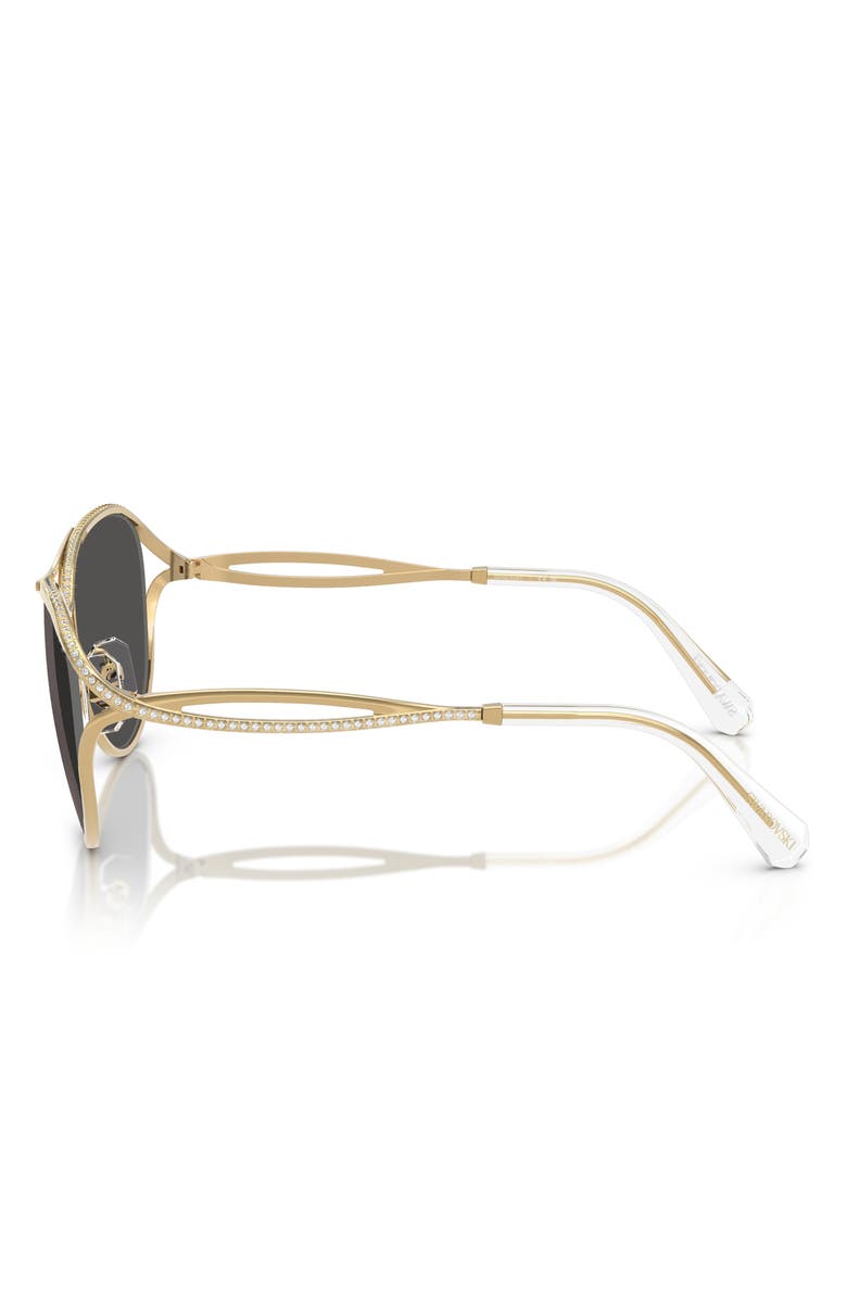 Swarovski 59mm Pilot Sunglasses, Alternate, color, Gold