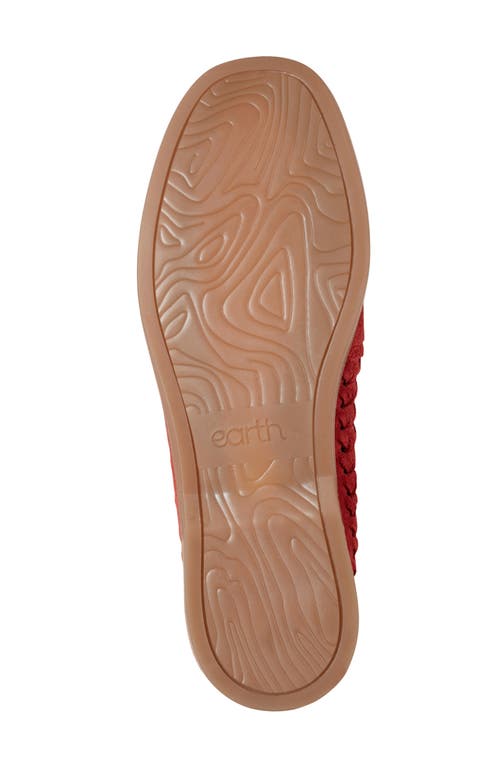 Earth Women's Wishing Woven Slip-on Boat Shoe In Red