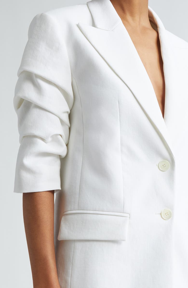Michael Kors Collection Crush Sleeve Linen Blazer, Alternate, color, 