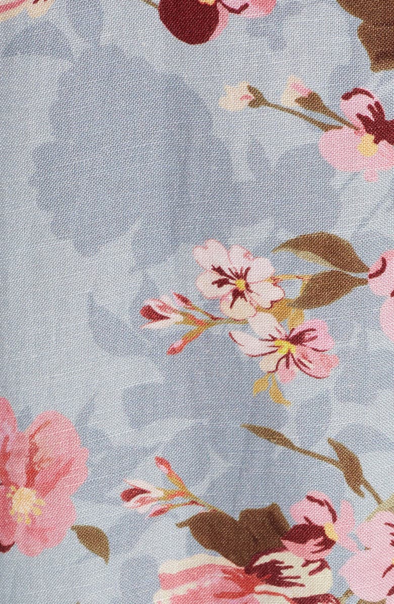 Ever New Floral Split Wide Leg Linen Blend Jumpsuit, Alternate, color, 