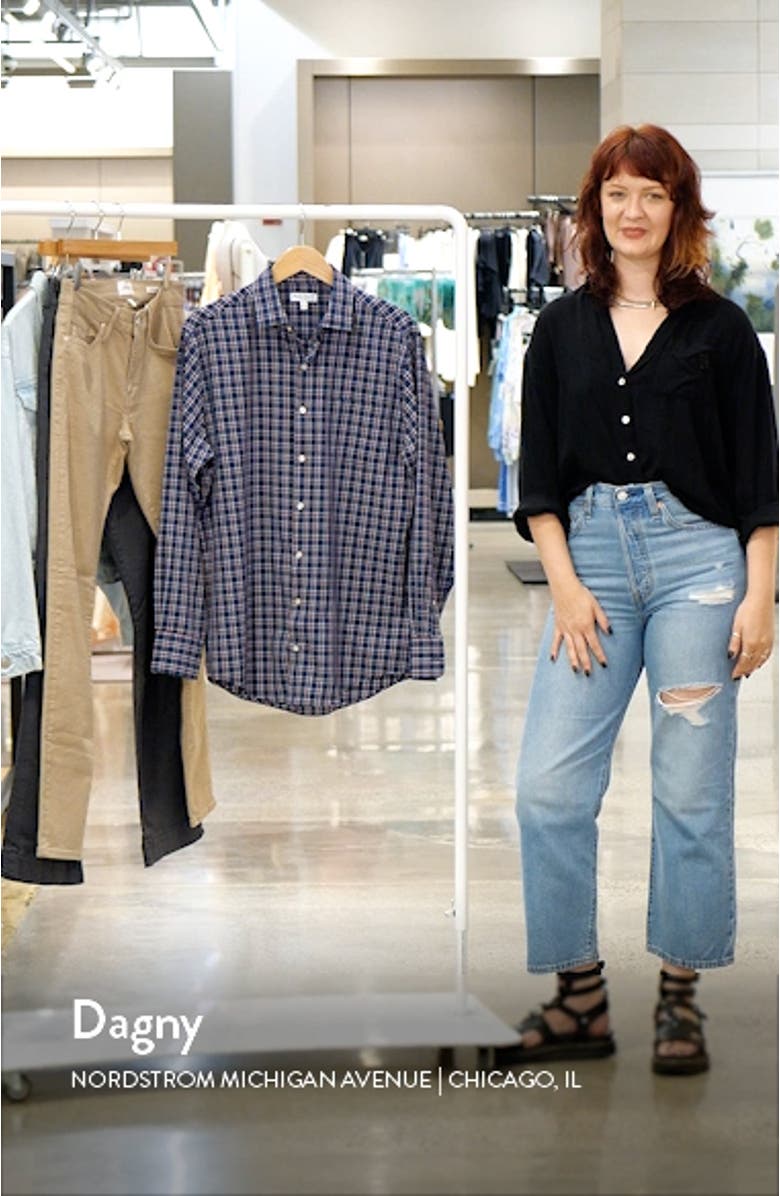 Sylvan Check Performance Poplin Button-Up Shirt, sales video thumbnail