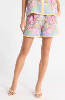 1901 Floral Border Stripe Shorts
