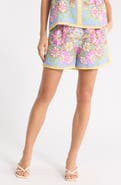 1901 Floral Border Stripe Shorts