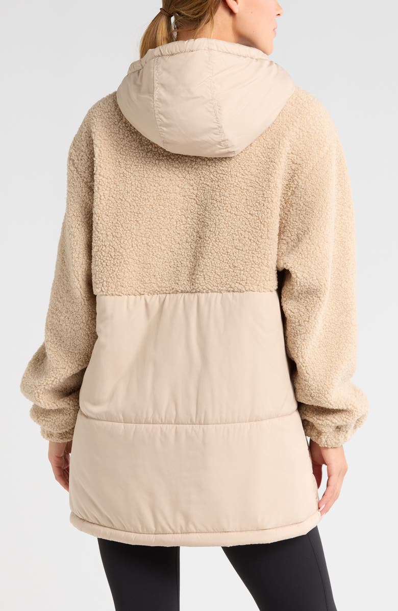 Zella Hybrid Faux Shearling Pocket Jacket, Alternate, color, 
