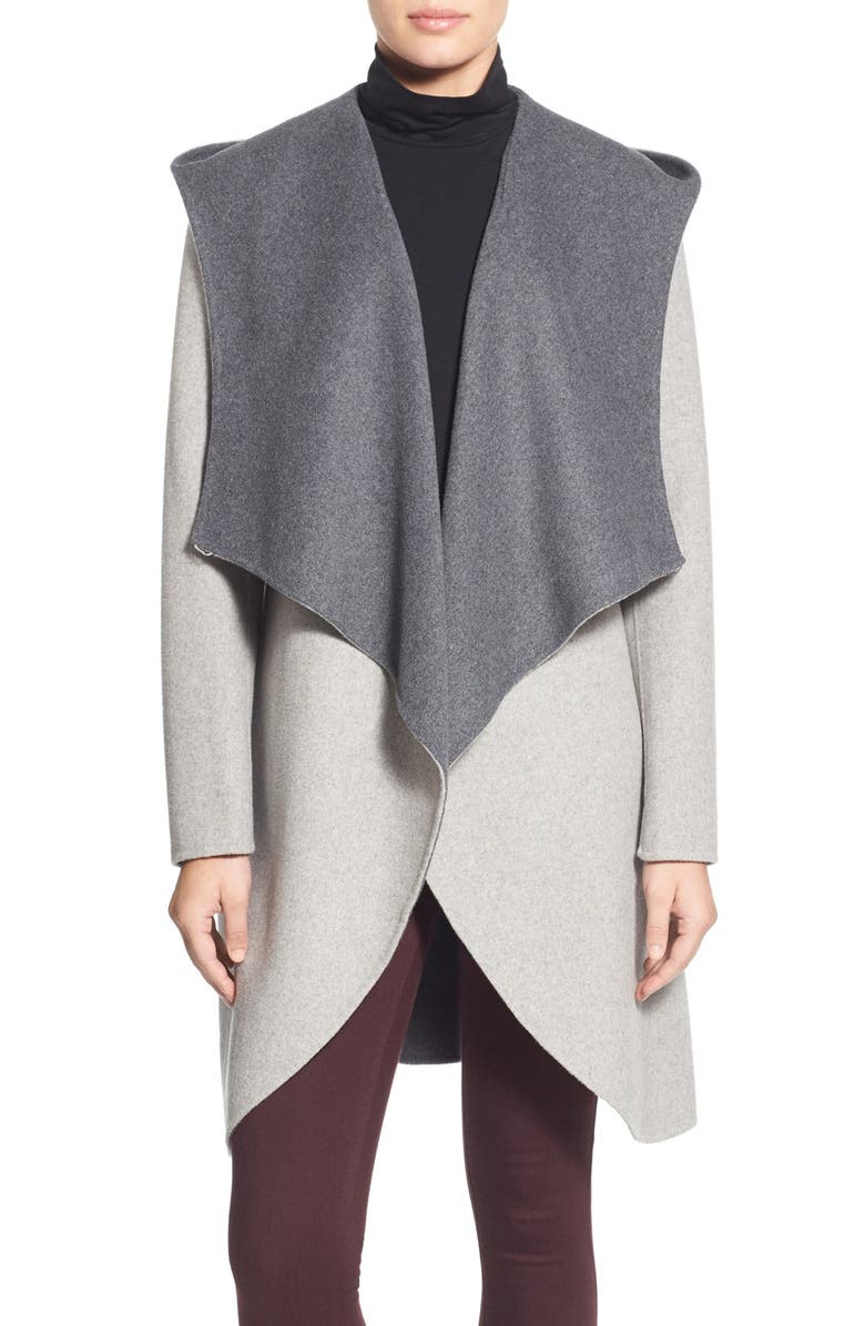 Soia & Kyo Reversible Double Face Hooded Wrap Jacket, Alternate, color, 