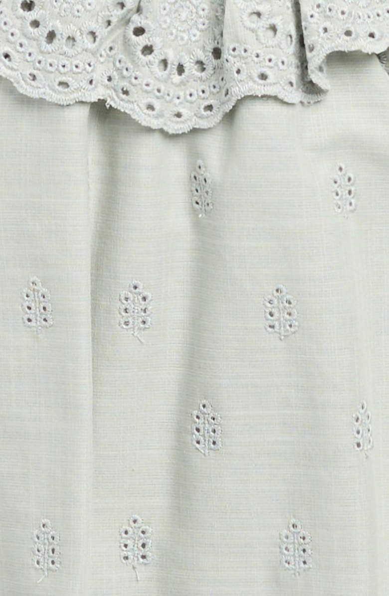 Rylee + Cru Myla Cotton Eyelet Bodysuit, Alternate, color, Seafoam