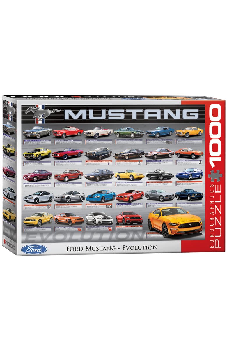 Eurographics Ford Mustang Evolution 50th Anniversary Puzzle, 1000 Pieces, Main, color, Multicolored