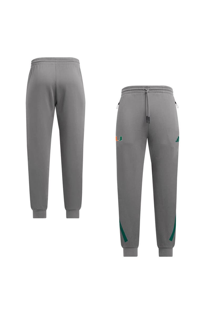 adidas Gray Miami Hurricanes Z.N.E. Pants, Main, color, Gray