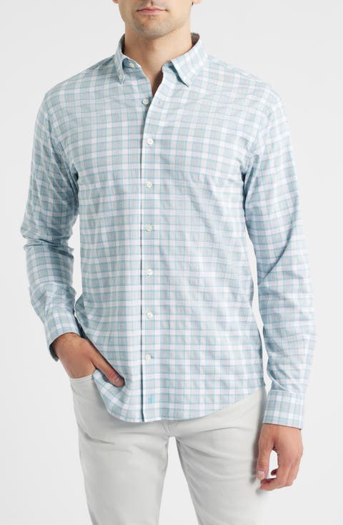 Gatlin Check Performance Button-Up Shirt
