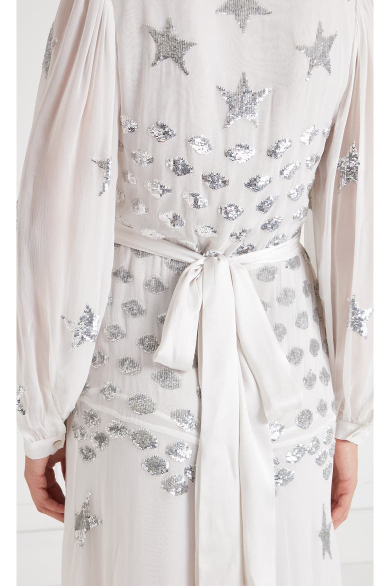Etoile Wrap Dress, Alternate, color, White Mix