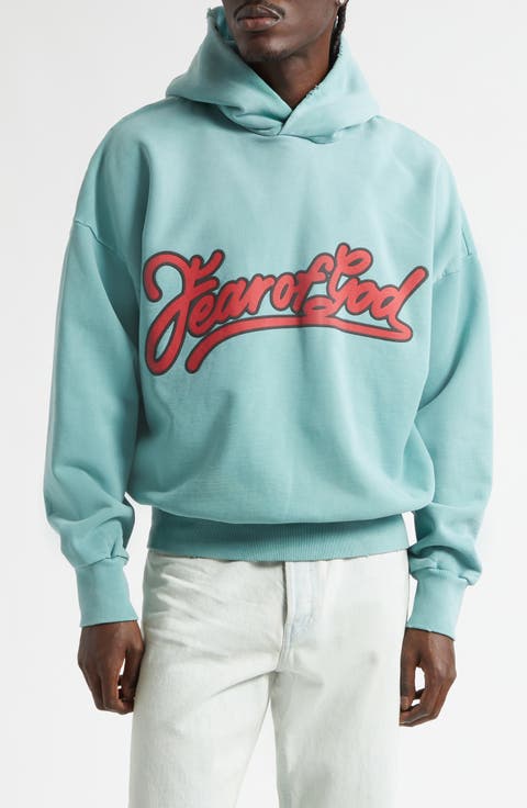 Classic Fit Fleece Logo Graphic Hoodie